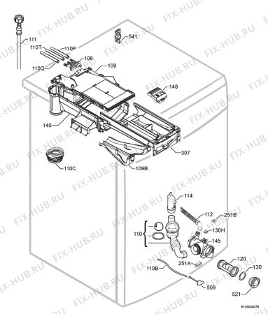 Взрыв-схема стиральной машины Aeg Electrolux L6215 - Схема узла Hydraulic System 272